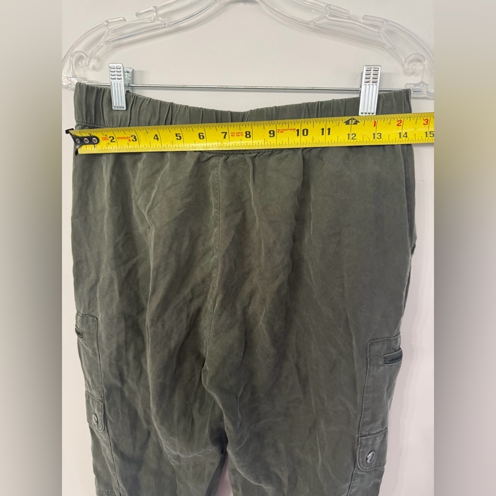 Banana Republic Women’s Small Gray Green Silk Feel Cargo Drawstring Jogger Pants - Picture 5 of 8